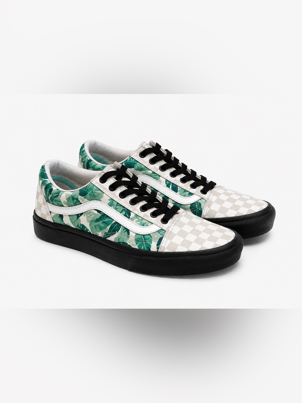 Vans Old Skool Custom “Better Together” Tropical Checkerboard Men’s Size 10